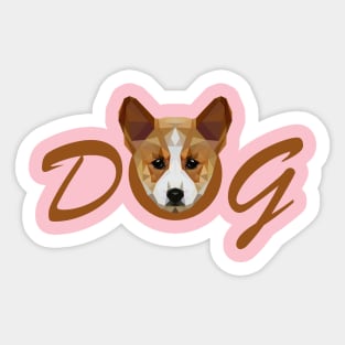 dog lover lowpoly Sticker